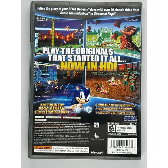 Sonic Ultimate SEGA GENESIS Collection Xbox 360 49 games - Picture 4 of 7